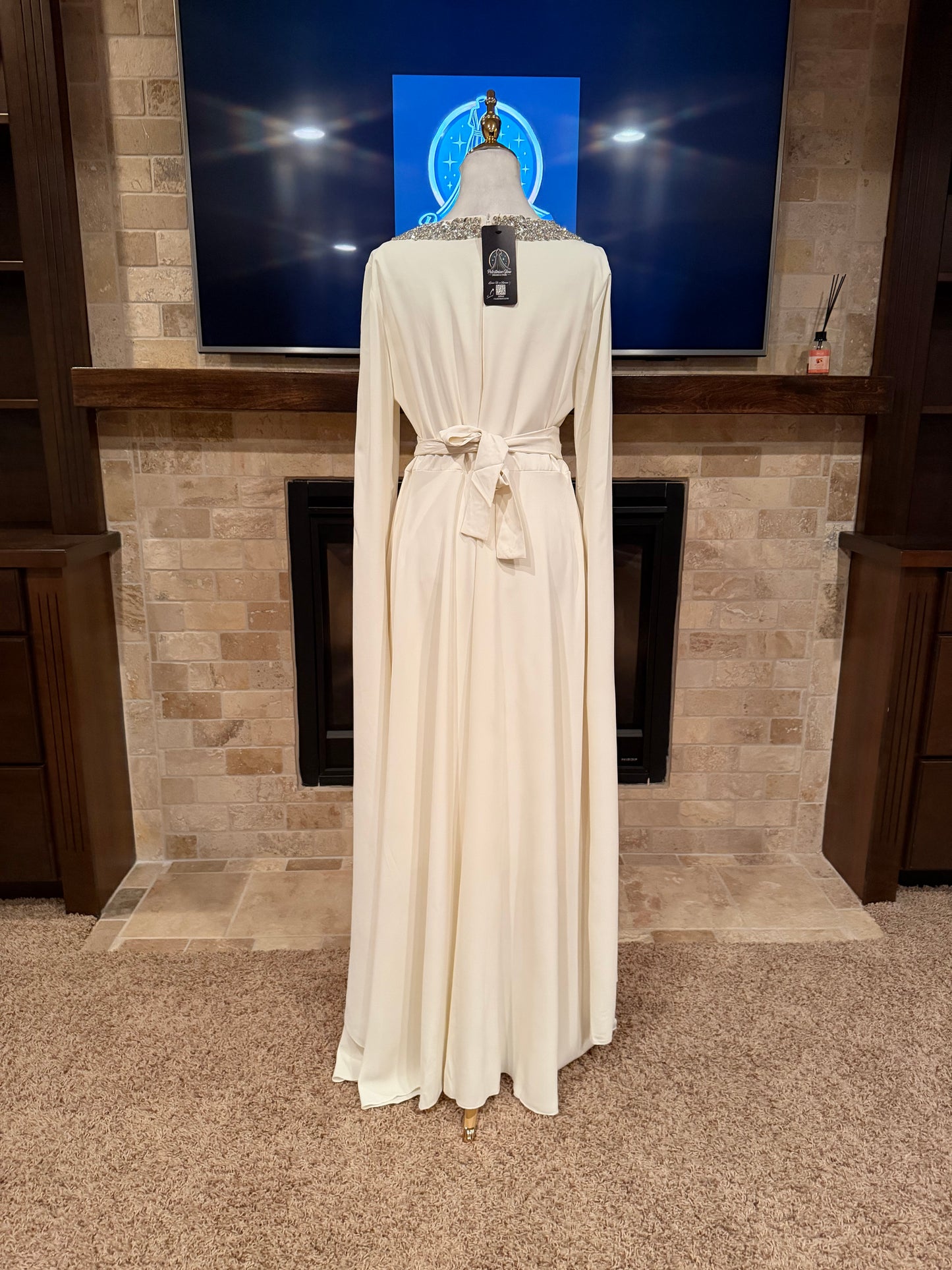 Crystal Women’s Sparkling Evening Maxi Dress – فستان