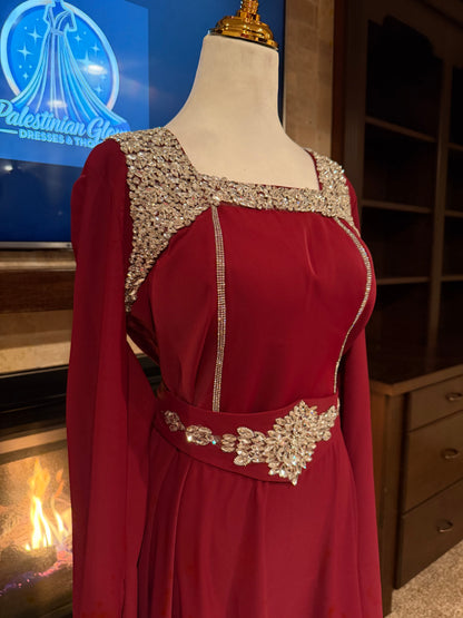 Crystal Women’s Sparkling Evening Maxi Dress – فستان