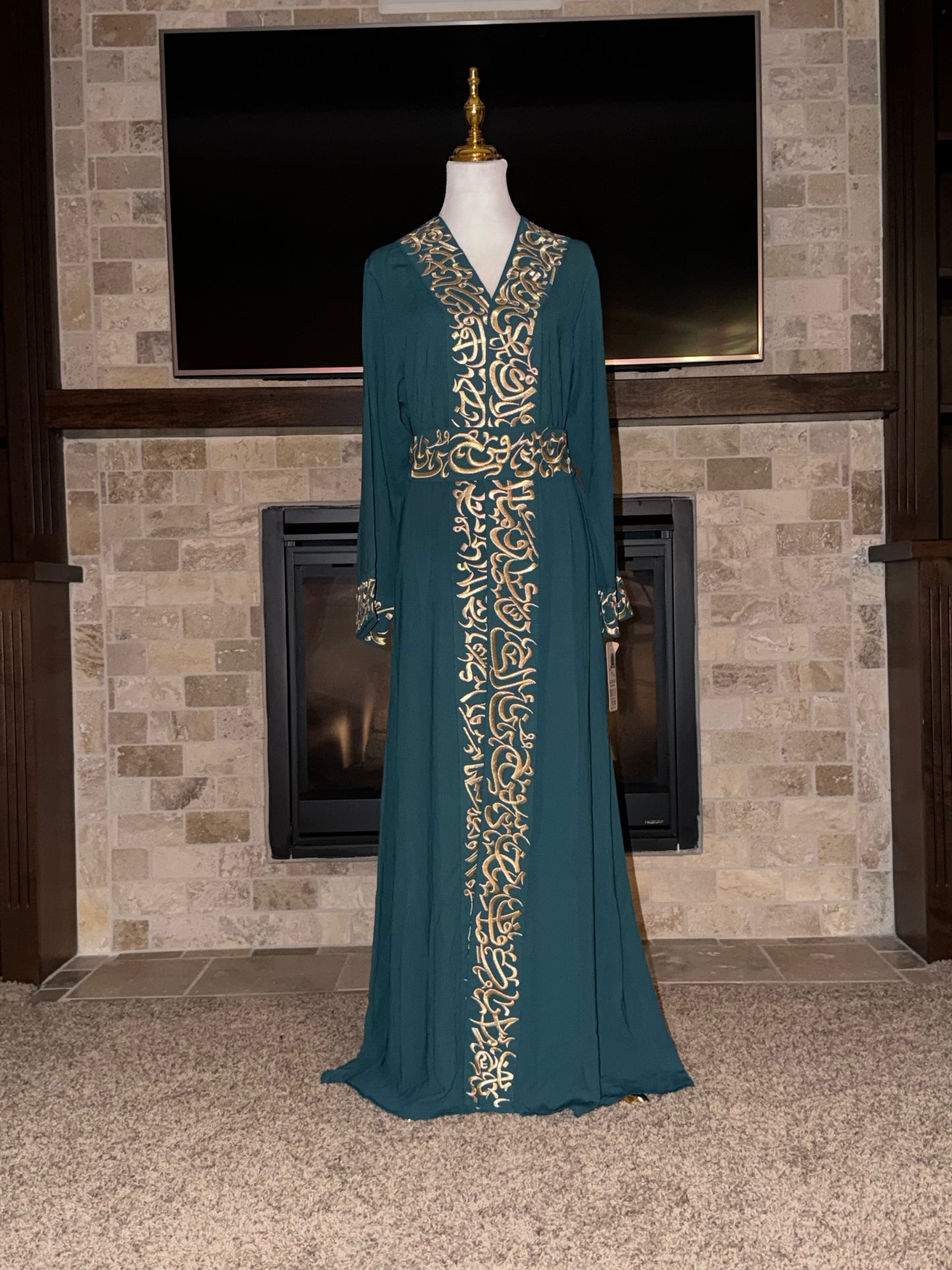 Arabic Calligraphy Open Abaya
