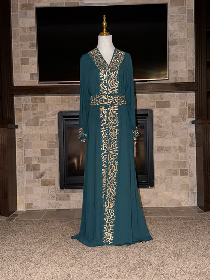 Arabic Calligraphy Open Abaya