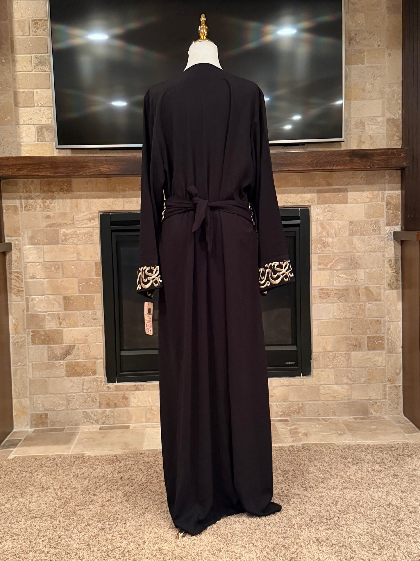 Arabic Calligraphy Open Abaya