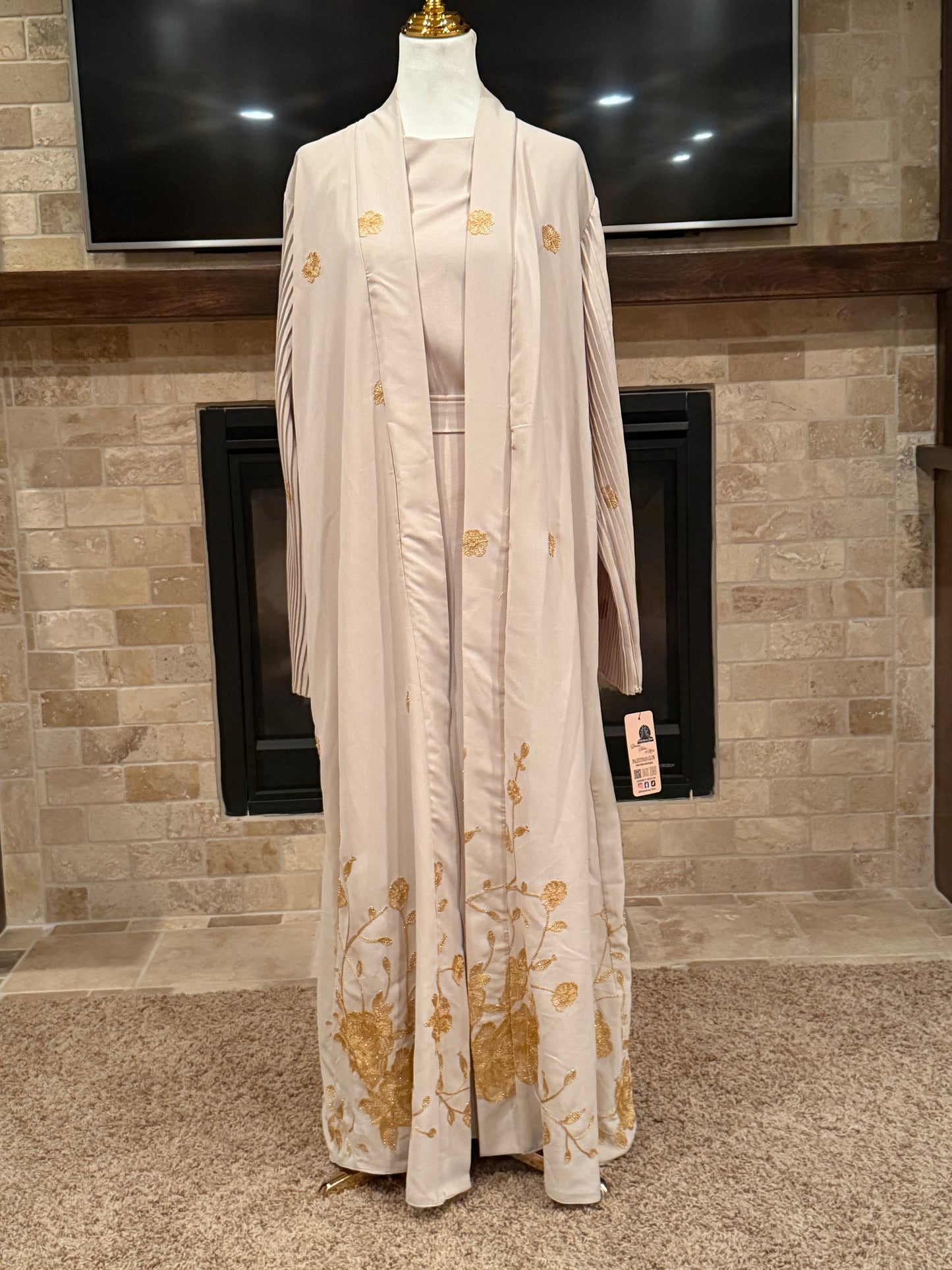 Floral Elegance Two-Piece Abaya