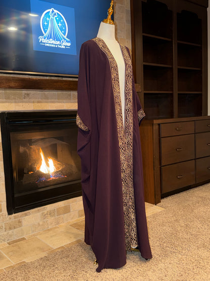 Dark Purple Gold Pattern Palestinian Besht