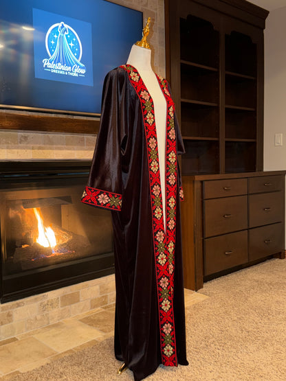 Velvet Black Red Multicolor Palestinian Besht