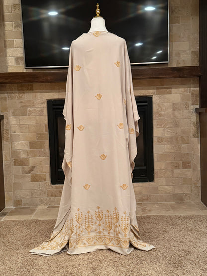 Golden Bloom Butterfly Abaya