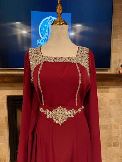 Crystal Women’s Sparkling Evening Maxi Dress – فستان