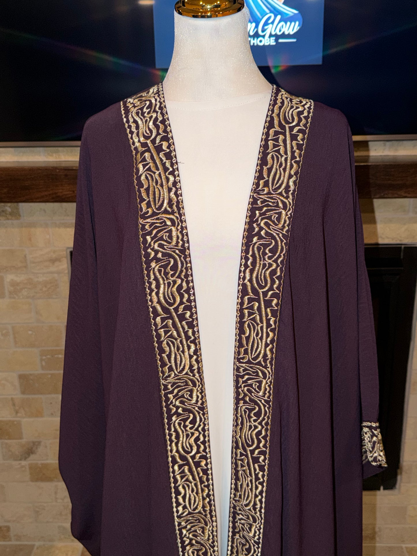 Dark Purple Gold Pattern Palestinian Besht
