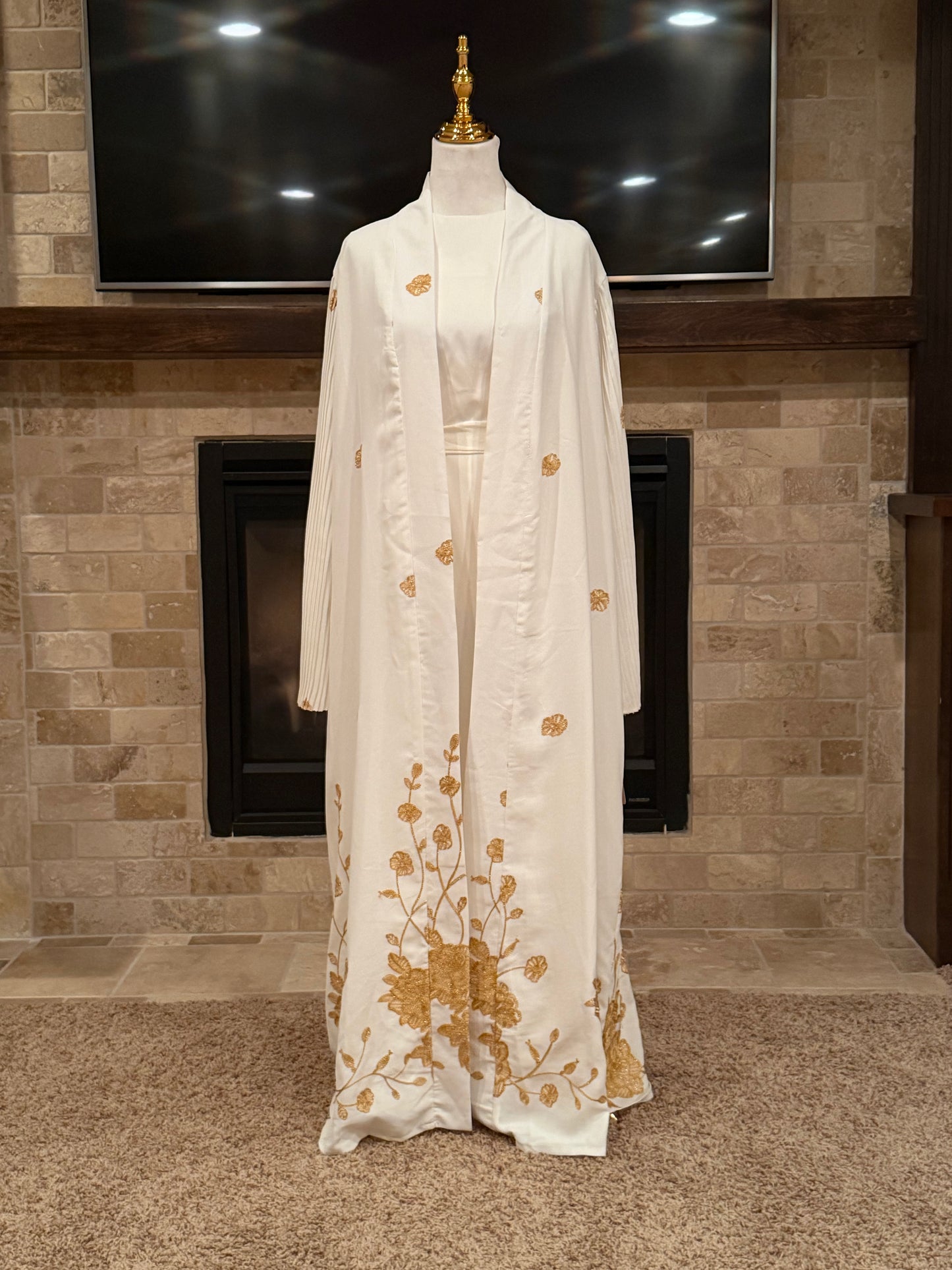 Floral Elegance Two-Piece Abaya