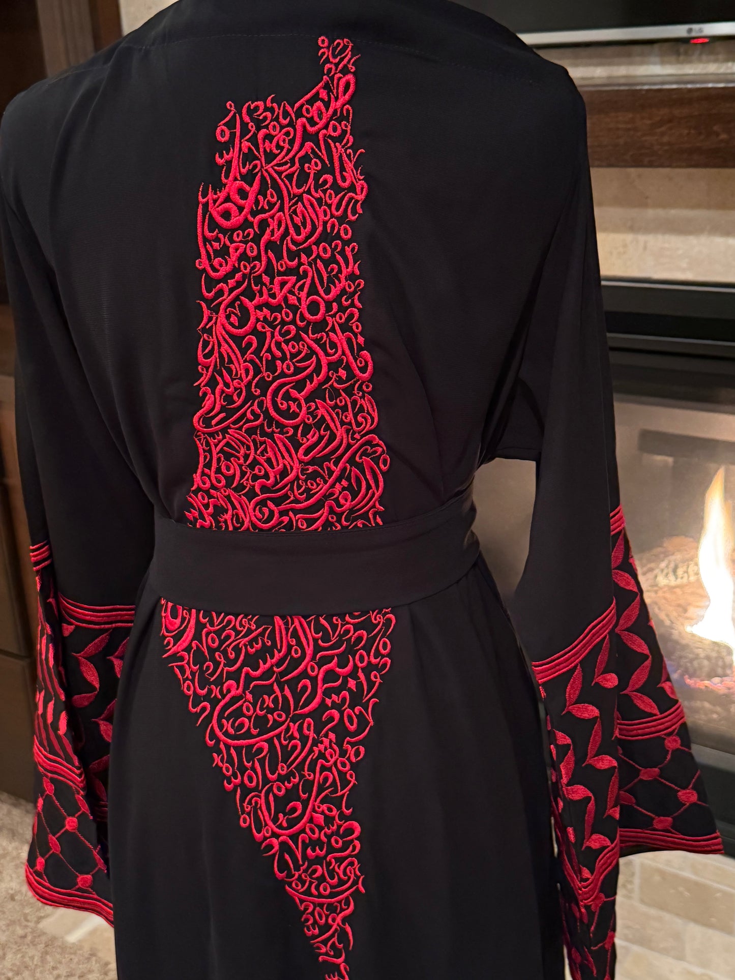 Palestinian Map Open Abaya