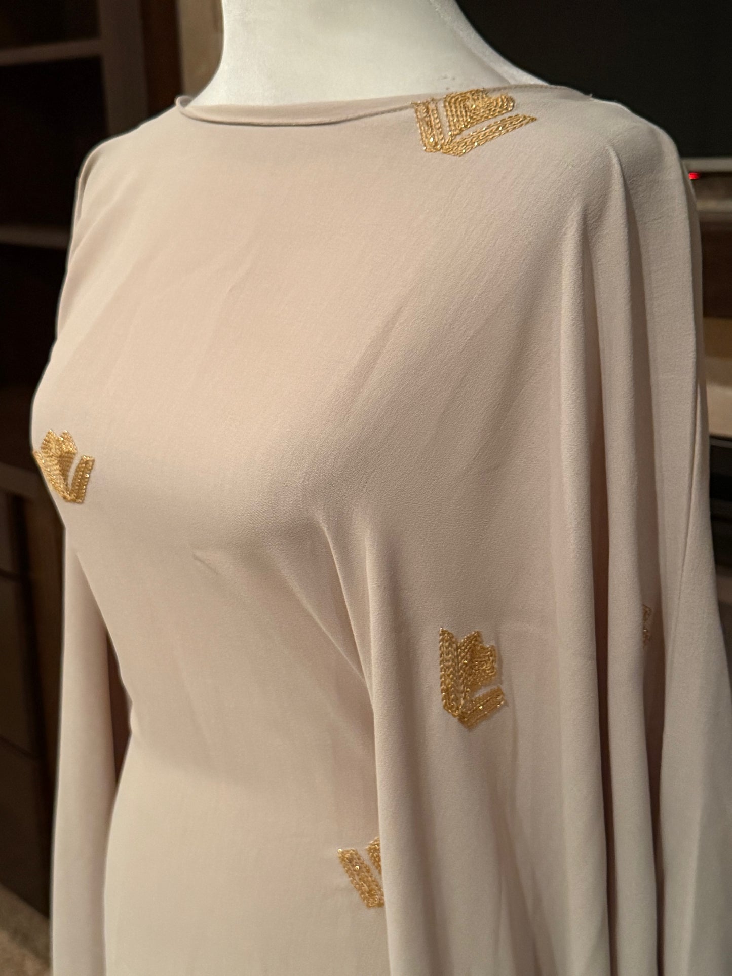 Golden Bloom Butterfly Abaya