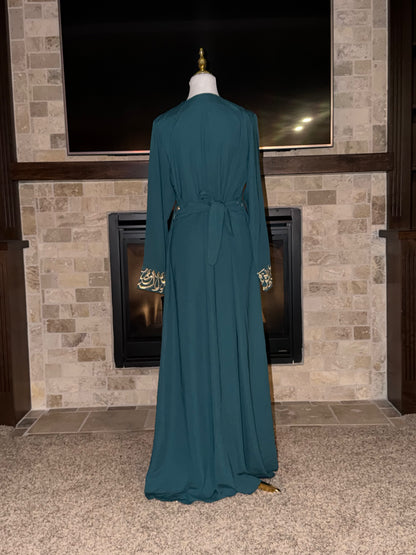 Arabic Calligraphy Open Abaya