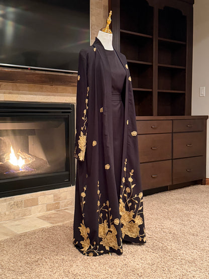 Floral Elegance Two-Piece Abaya