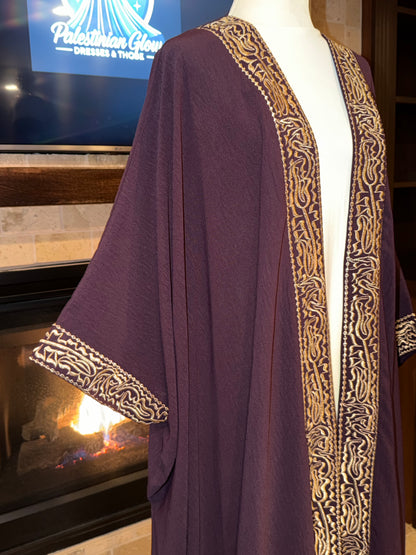 Dark Purple Gold Pattern Palestinian Besht