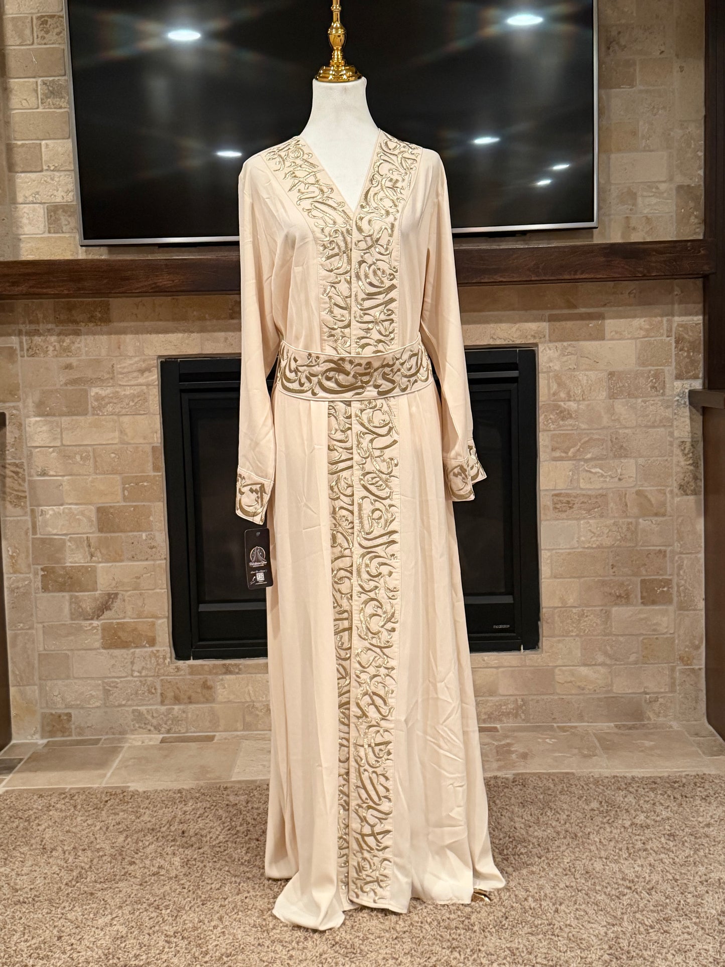 Arabic Calligraphy Open Abaya