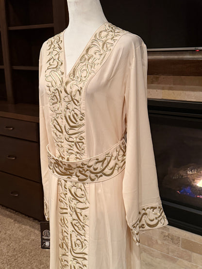 Arabic Calligraphy Open Abaya