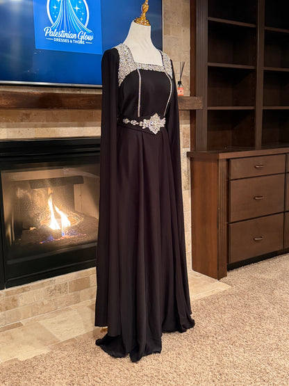 Crystal Women’s Sparkling Evening Maxi Dress – فستان