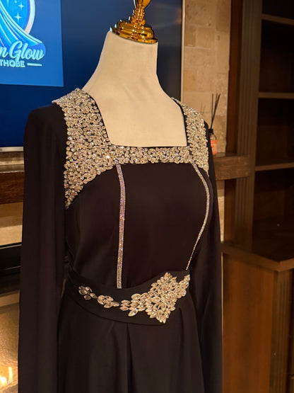 Crystal Women’s Sparkling Evening Maxi Dress – فستان