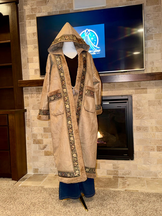 Farwa Women's Vintage Fleece Pocket Long Sleeve Hoodie Coat - فروه