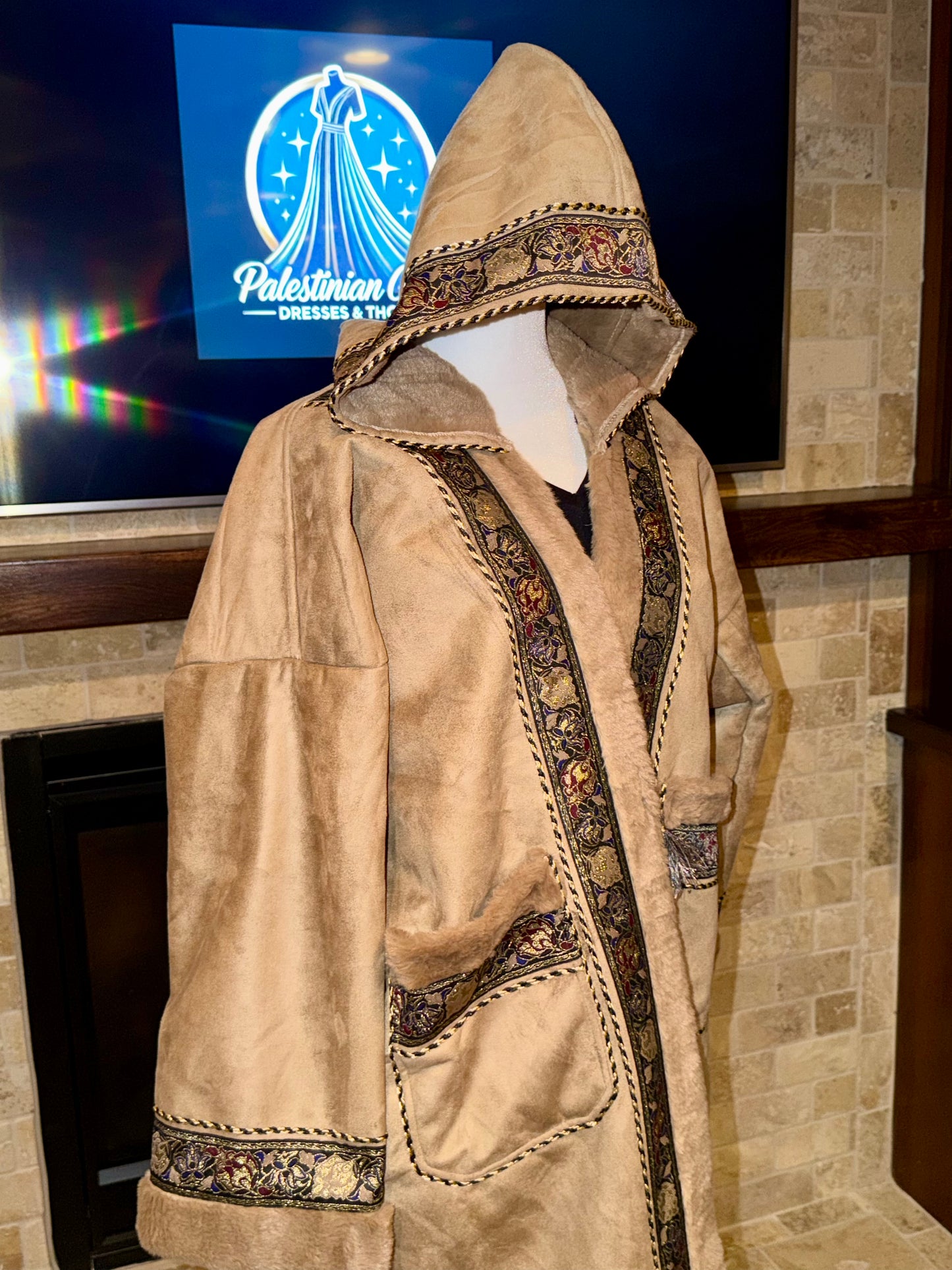 Farwa Women's Vintage Fleece Pocket Long Sleeve Hoodie Coat - فروه