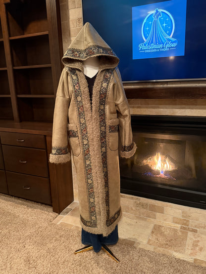 Farwa Women's Vintage Fleece Pocket Long Sleeve Hoodie Coat - فروه