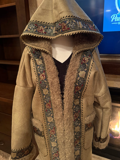 Farwa Women's Vintage Fleece Pocket Long Sleeve Hoodie Coat - فروه