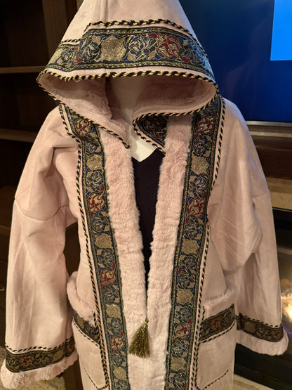 Farwa Women's Vintage Fleece Pocket Long Sleeve Hoodie Coat - فروه